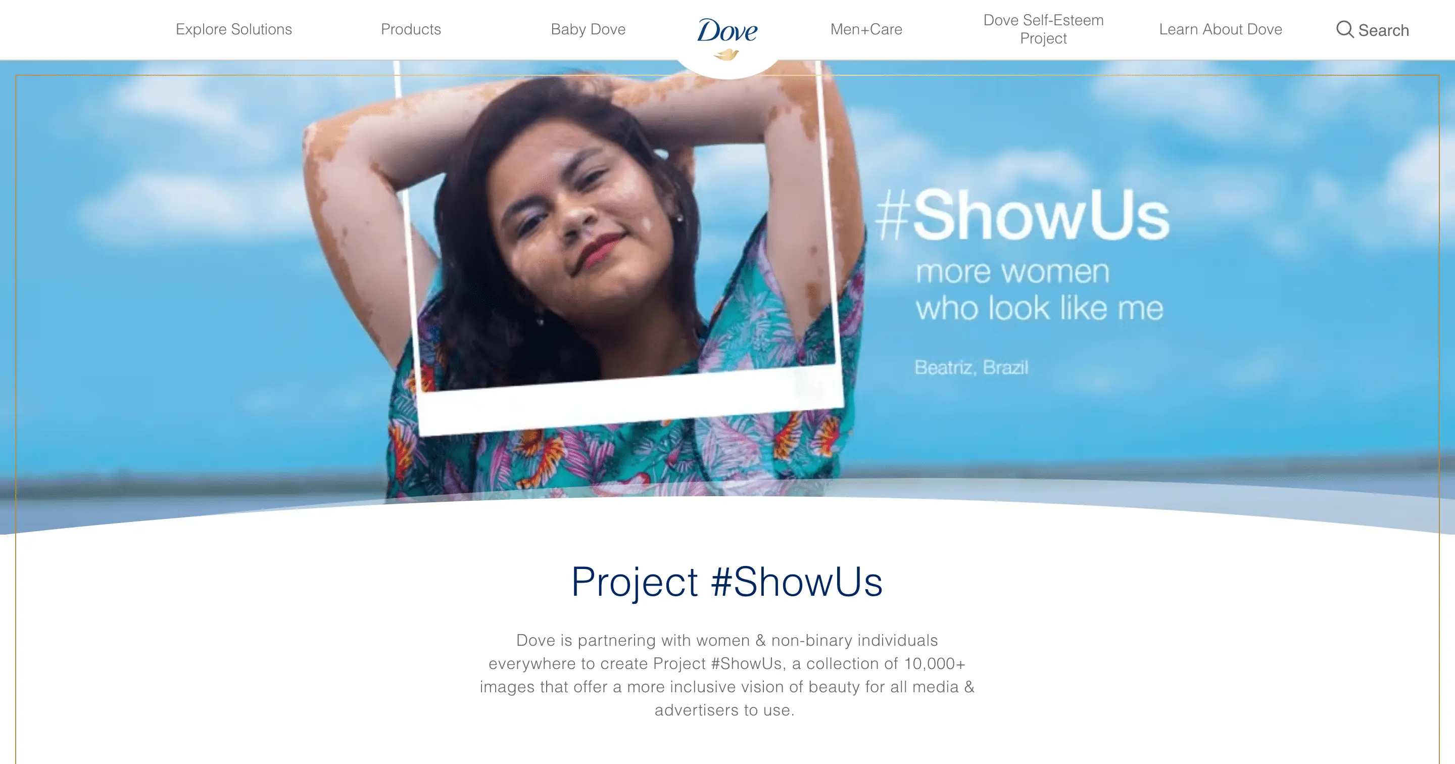 Dove project showus