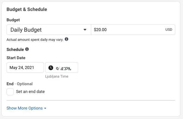 determine ad budget