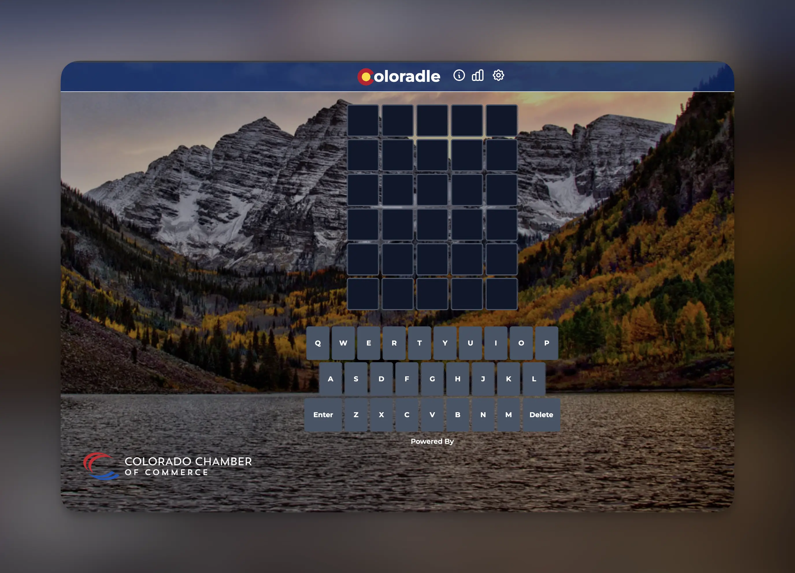 Colorade Chamber of Commerce Wordle clone