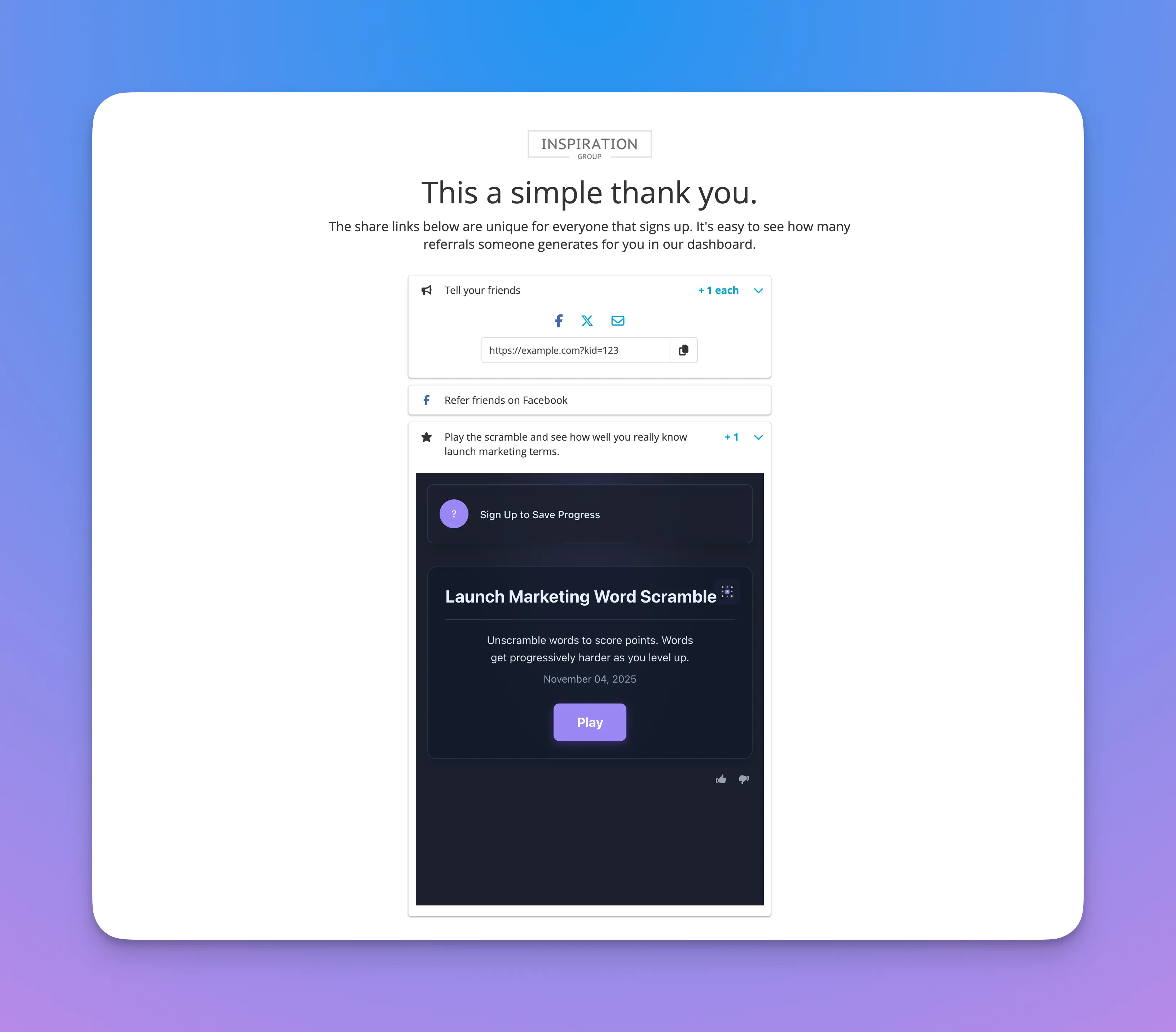 Embed a dily Tilez.ai game onto a KickoffLabs status page