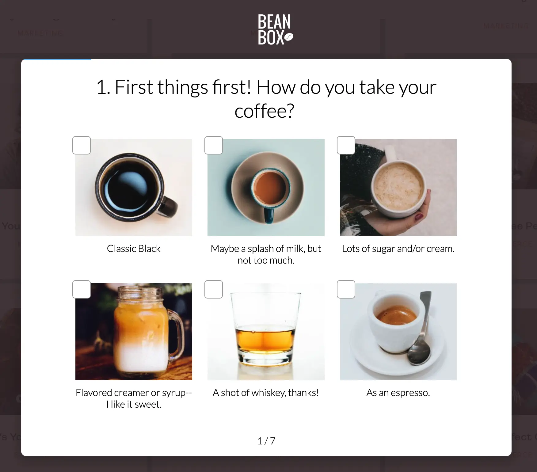Coffee consumer quiz