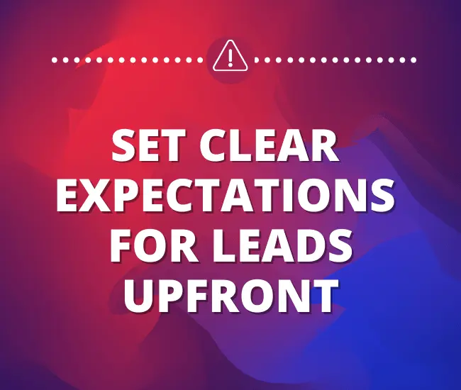set clear expectations
