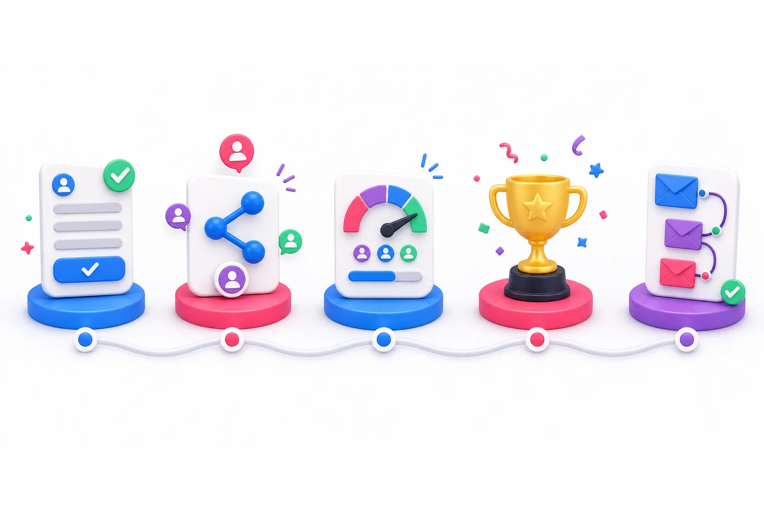 A giveaway follow-up timeline from entry confirmation through referrals, results, and post-campaign nurture.