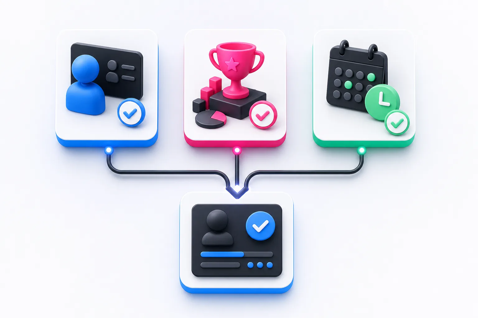 Three-part prize fit concept connecting buyer fit, prize fit, and follow-up fit into one qualified lead