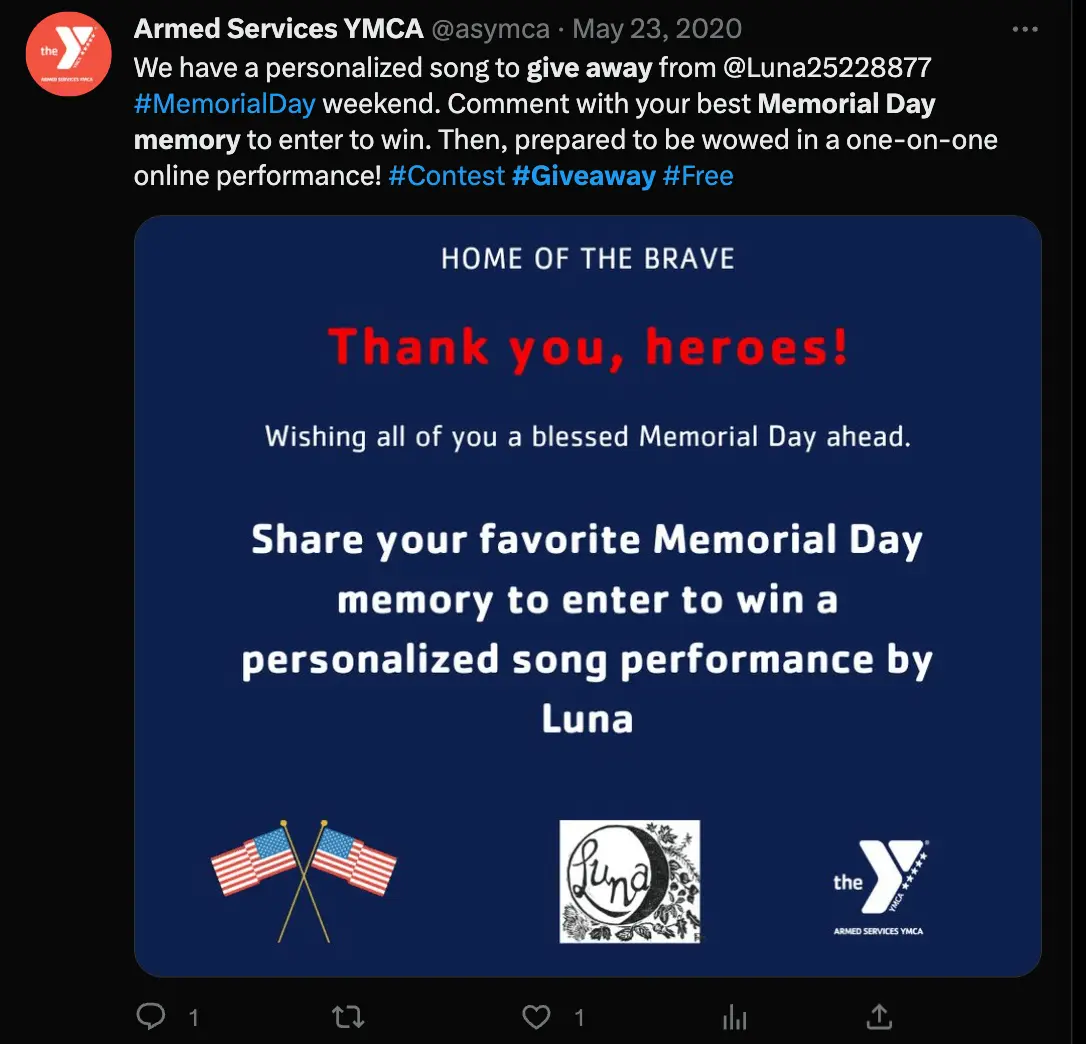 memorial day memory contest example