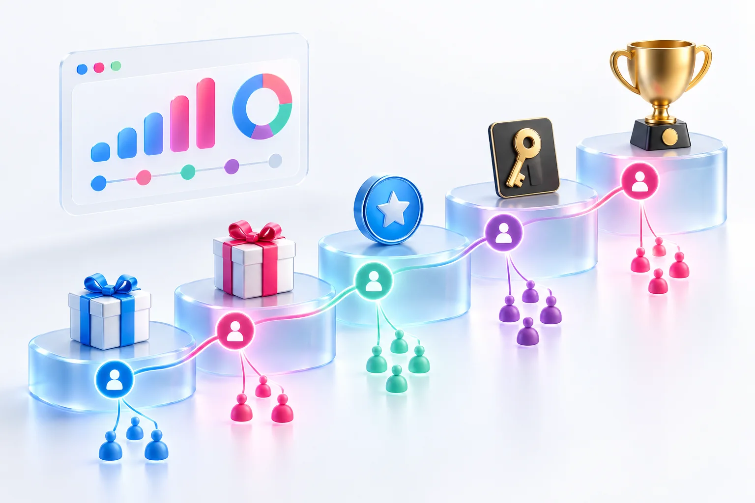 A milestone referral program turns verified referrals into an attainable reward ladder