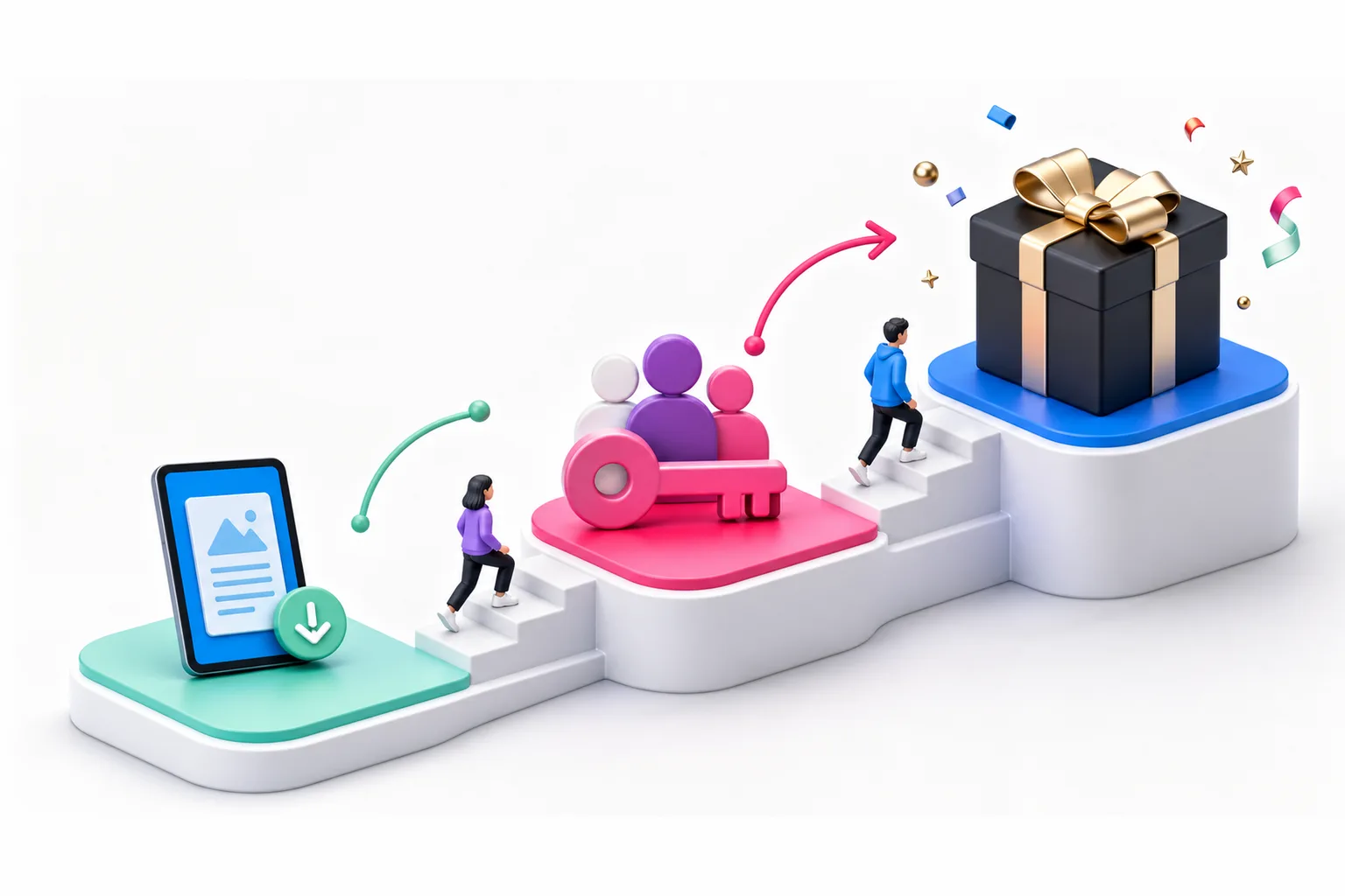 A premium three-level reward ladder for newsletter referral milestones