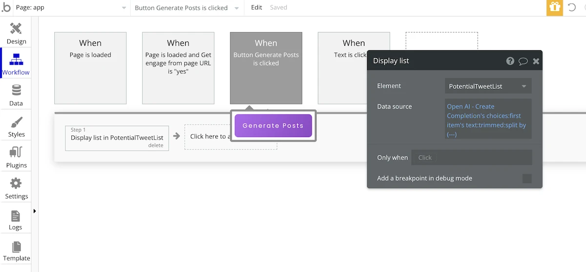 Bubble.IO Workflows