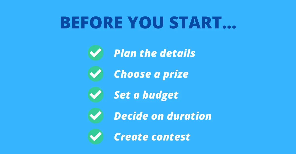 steps to take before starting