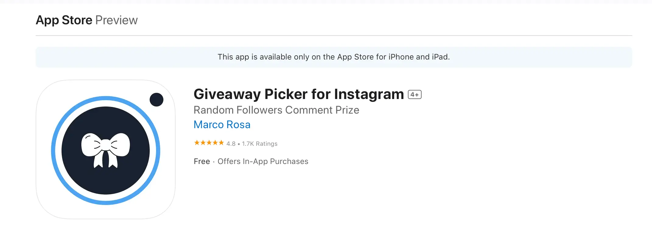 Instagram Giveaway Winner Picker