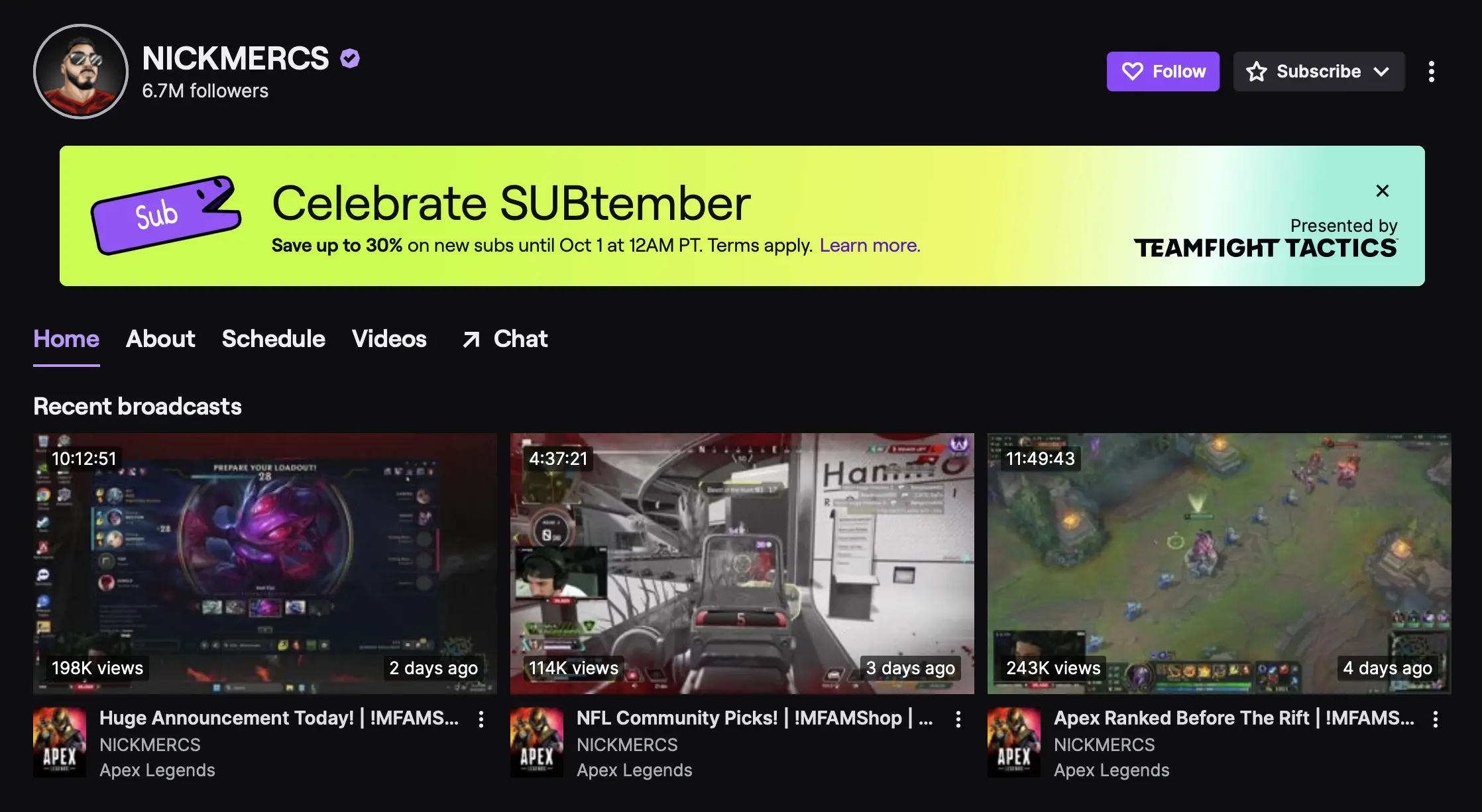 Twitch content example