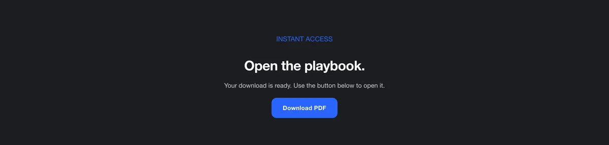 Instant access after signup: a section of the ebook download page