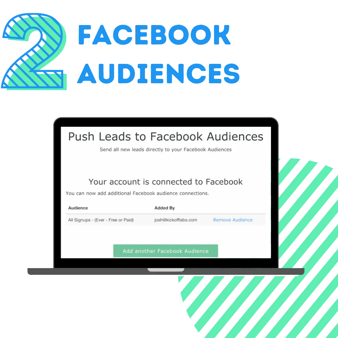 Push leads into Facebook audiences