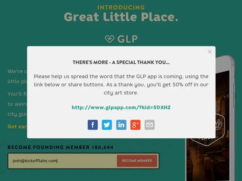 GLP Signup Page