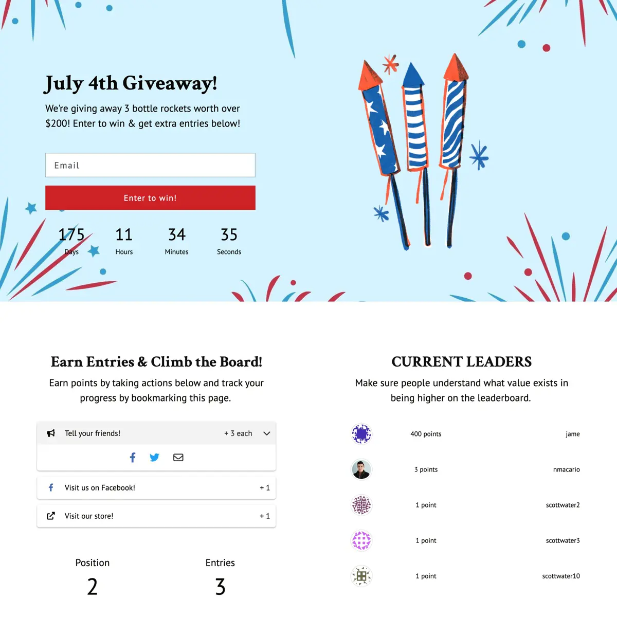 4th of July giveaway prize ideas